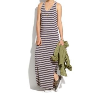 MADEWELL Striped Racerback Maxi Tank Dress
